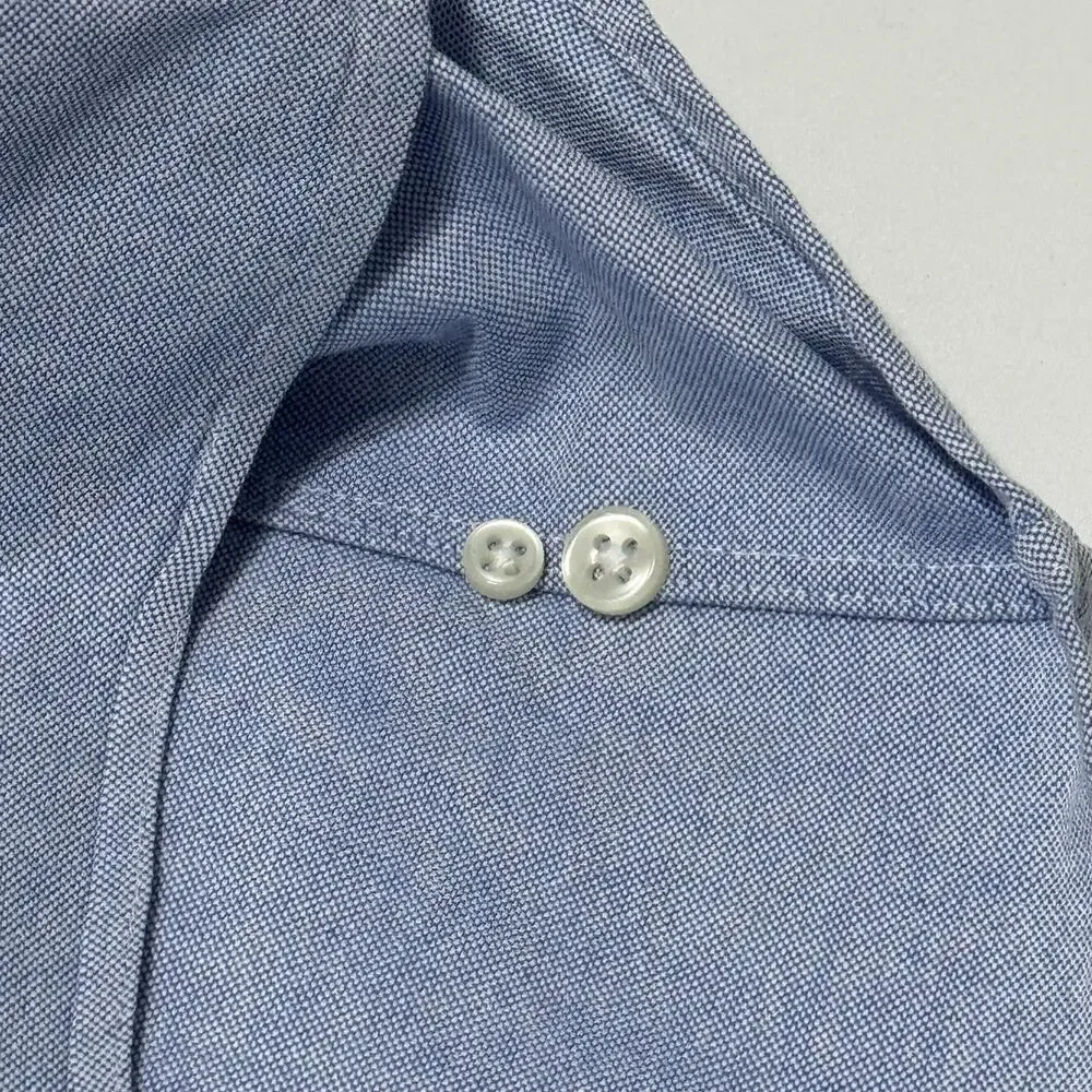 Polo Ralph Lauren Button Down Short Sleeve Oxford Shirt 2XL Light Blue Preppy